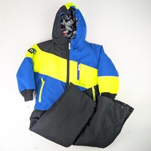 Choko Design Jr. Pilot Toddler Size 3 Snowmobile Snowsuit - Black/Blue/Yellow